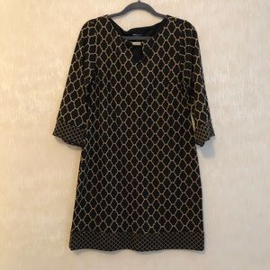 Gold Patterned Dress